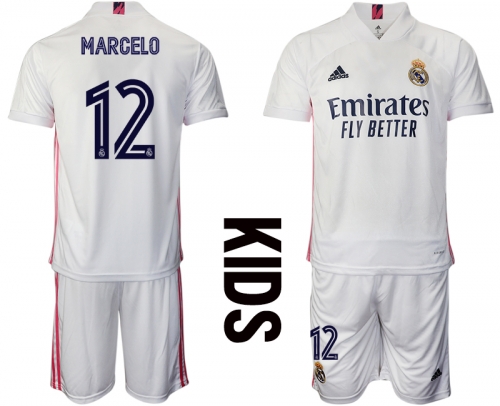 Youth 2020-2021 club Real Madrid home 12 white Soccer Jerseys