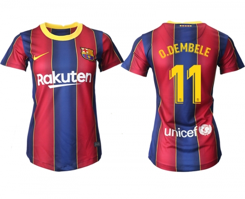 Women 2020-2021 Barcelona home aaa version 11 red Soccer Jerseys