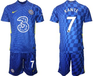 Men 2021-2022 Club Chelsea FC home blue 7 Nike Soccer Jerseys