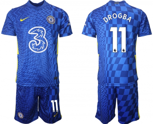 Men 2021-2022 Club Chelsea FC home blue 11 Nike Soccer Jerseys