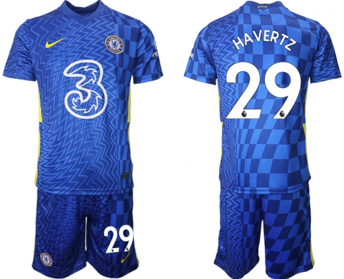 Men 2021-2022 Club Chelsea FC home blue 29 Nike Soccer Jerseys