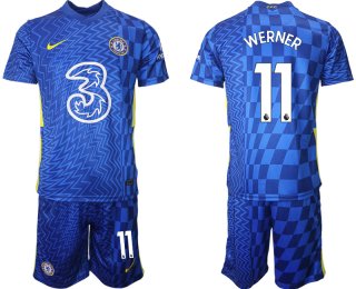 Men 2021-2022 Club Chelsea FC home blue 11 Nike Soccer Jerseys1