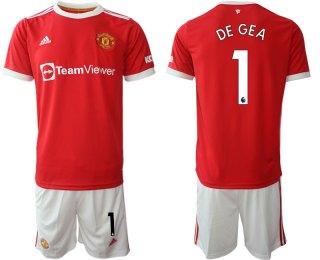 Men 2021-2022 Club Manchester United home red 1 Adidas Soccer Jersey