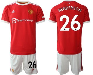 Men 2021-2022 Club Manchester United home red 26 Adidas Soccer Jersey