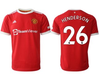 Men 2021-2022 Club Manchester United home red aaa version 26 Adidas Soccer Jersey