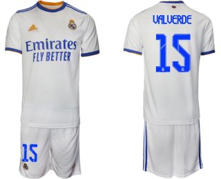 Men 2021-2022 Club Real Madrid home white 15 Soccer Jerseys