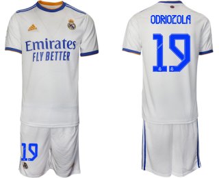 Men 2021-2022 Club Real Madrid home white 19 Soccer Jerseys