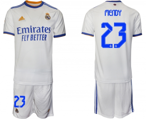 Men 2021-2022 Club Real Madrid home white 23 Soccer Jerseys