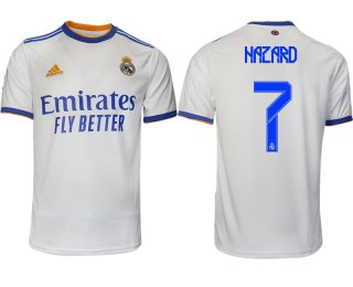 Men 2021-2022 Club Real Madrid home aaa version white 7 Soccer Jerseys1