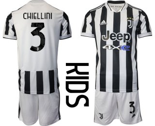 Youth 2021-2022 Club Juventus home white 3 Adidas Soccer Jersey