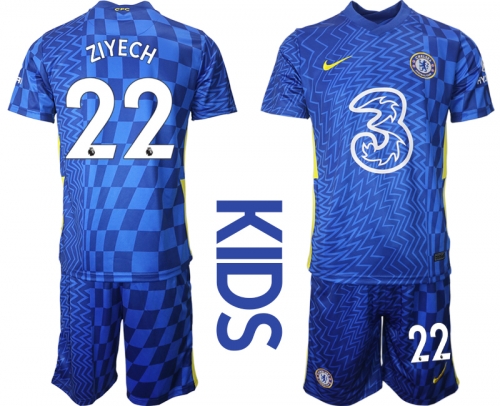 Youth 2021-2022 Club Chelsea FC home blue 22 Nike Soccer Jersey