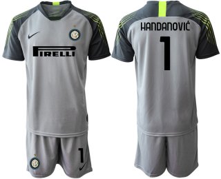 2020-21 Inter Milan 1 HANDANOVIC Gray Goalkeeper Soccer Jerseys