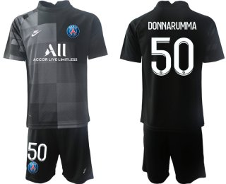 Men 2021-2022 Club Paris St German black goalkeeper 50 Soccer Jersey