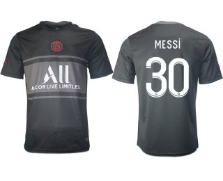 Men 2021-2022 Club Paris St German Second away aaa version black 30 Soccer Jersey