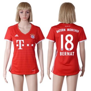 2016-17 Bayern Munich #18 BERNAT Home Soccer Women's Red AAA+ Shirt