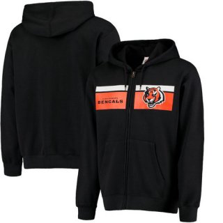 Cincinnati Bengals Majestic Touchback Full-Zip Hoodie - Black