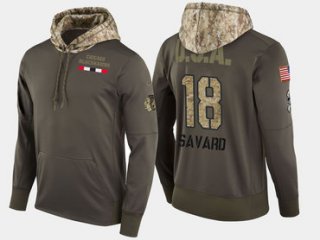 Nike Chicago Blackhawks 18 Denis Savard Retired Olive Salute To Service Pullover Hoodie