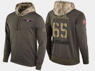 Nike Columbus Blue Jackets 65 Markus Nutivaara Olive Salute To Service Pullover Hoodie