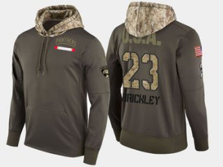 Nike Florida Panthers 23 Connor Brickley Olive Salute To Service Pullover Hoodie