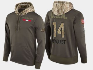 Nike Dallas Stars 14 Jamie Benn Olive Salute To Service Pullover Hoodie