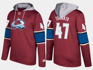 Adidas Colorado Avalanche 47 Dominic Toninato Name And Number Burgundy Hoodie