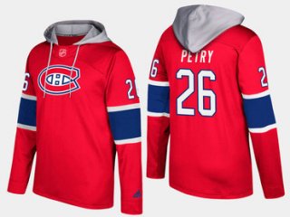 Adidas Montreal Canadiens 26 Jeff Petry Name And Number Red Hoodie