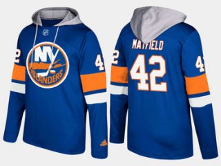 Adidas New York Islanders 42 Scott Mayfield Name And Number Blue Hoodie
