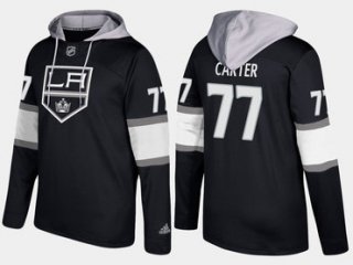 Adidas Los Angeles Kings 77 Jeff Carter Name And Number Black Hoodie
