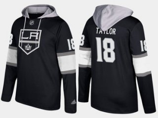 Adidas Los Angeles Kings 18 Dave Taylor Retired Black Name And Number Hoodie