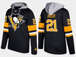 Adidas Pittsburgh Penguins 21 Michel Briere Retired Black Name And Number Hoodie