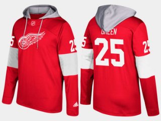 Adidas Detroit Red Wings 25 Mike Green Name And Number Red Hoodie