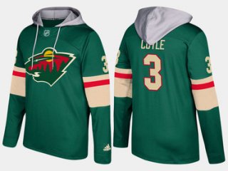 Adidas Minnesota Wild 3 Charlie Coyle Name And Number Green Hoodie