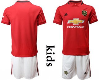 2019-20 Manchester United Youth Home Soccer Jersey