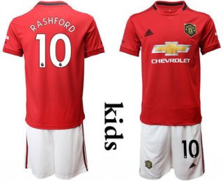 2019-20 Manchester United 10 RASHFORD Youth Home Soccer Jersey