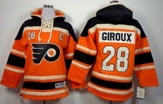 Old Time Hockey Philadelphia Flyers #28 Claude Giroux 2012 Winter Classic Orange Kids Hoodie