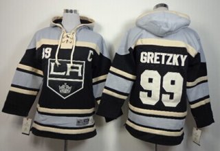 Old Time Hockey Los Angeles Kings #99 Wayne Gretzky Black Kids Hoodie