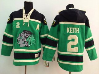 Old Time Hockey Chicago Blackhawks #2 Duncan Keith Green Hoodie