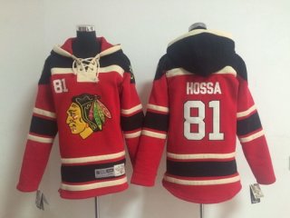 Old Time Hockey Chicago Blackhawks #81 Marian Hossa Red Kids Hoodie