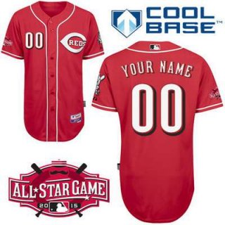 Men's Cincinnati Reds Personalized Alternate Jersey With 2015 All-Star Patch