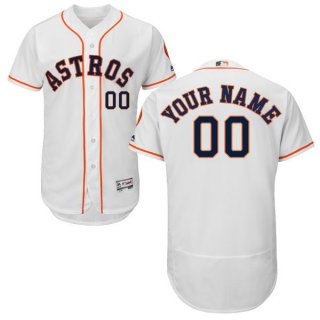 Mens Houston Astros White Customized Flexbase Majestic MLB Collection Jersey