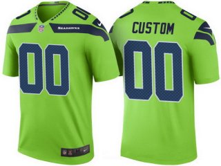 Youth Seattle Seahawks Green Custom Color Rush Legend NFL Nike Limited Jersey