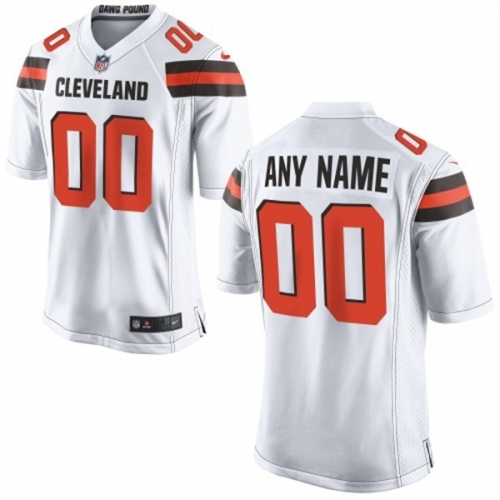 Men's Nike Cleveland Browns Customized 2015 White Game Jersey