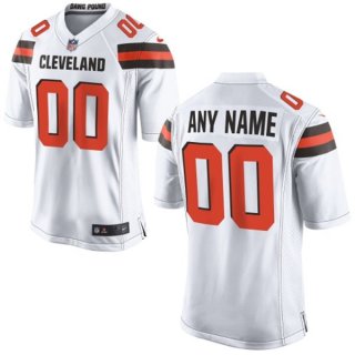 Men's Nike Cleveland Browns Customized 2015 White Limited Jersey