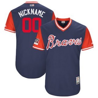 Men's Atlanta Braves Majestic Navy 2018 Players' Weekend Authentic Flex Base Custom Jersey