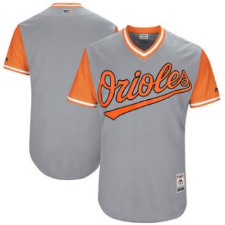 Custom Men's Baltimore Orioles Majestic Gray 2017 Players Weekend Authentic Team Jersey