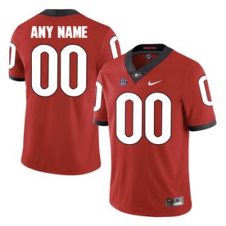 Georgia Bulldogs Red Men's Customized College Football Jersey