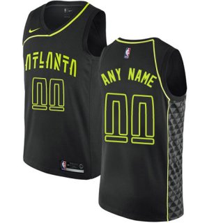 Men's Nike Atlanta Hawks Customized Authentic Black NBA City Edition Jersey