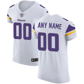 Men's Nike Minnesota Vikings Customized White Vapor Untouchable Custom Elite NFL Jersey