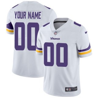 Men's Nike Minnesota Vikings Road White Customized Vapor Untouchable Limited NFL Jersey