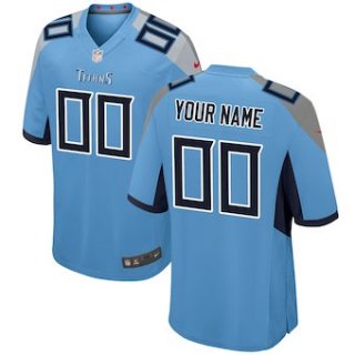 Men's Tennessee Titans Nike Light Blue 2018 Custom Game Jersey